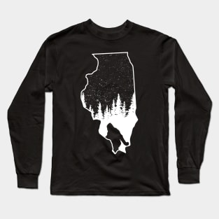 Illinois Bigfoot Gift Long Sleeve T-Shirt